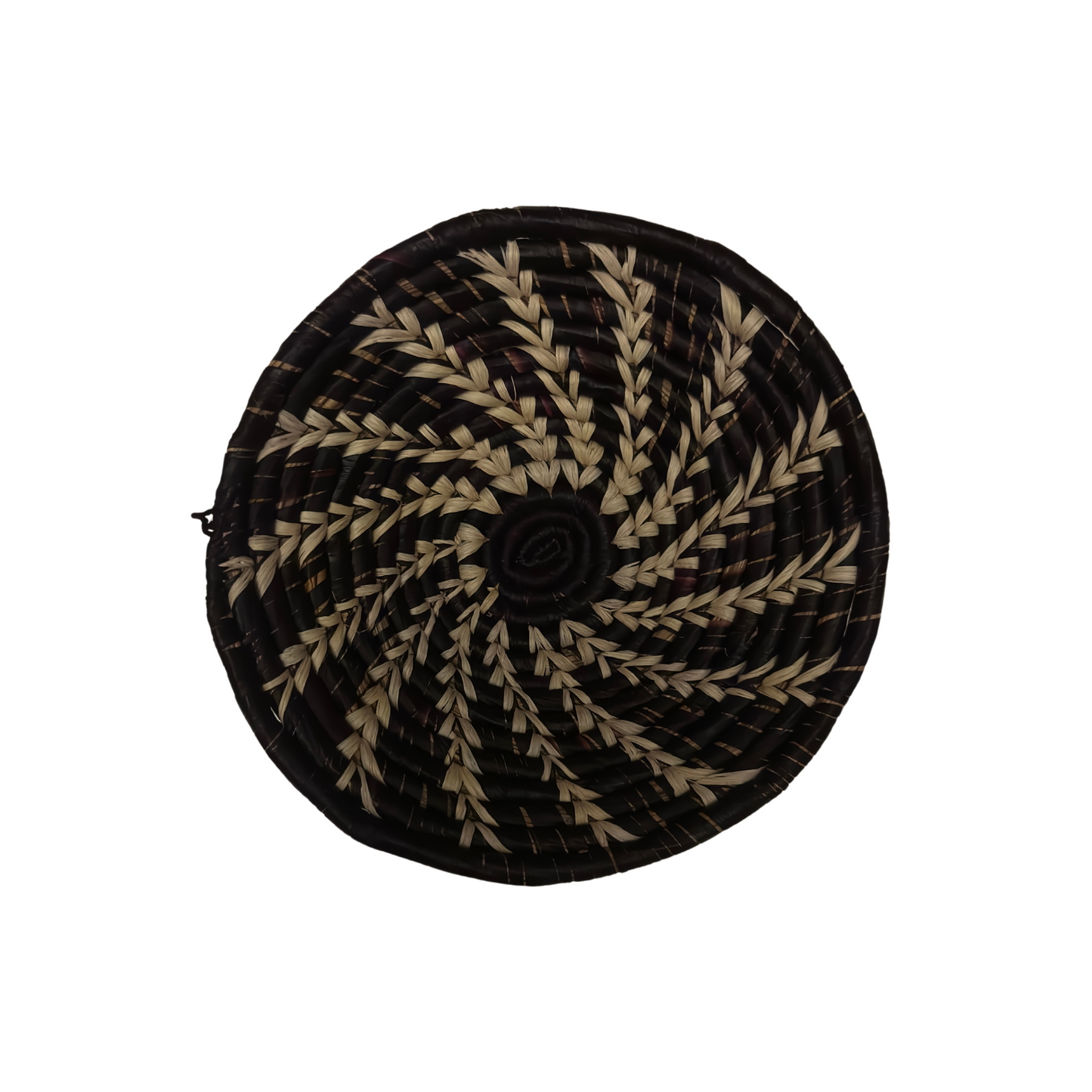 Ugandan Raffia Basket (Small) Pattern 2 - Pearl Africa