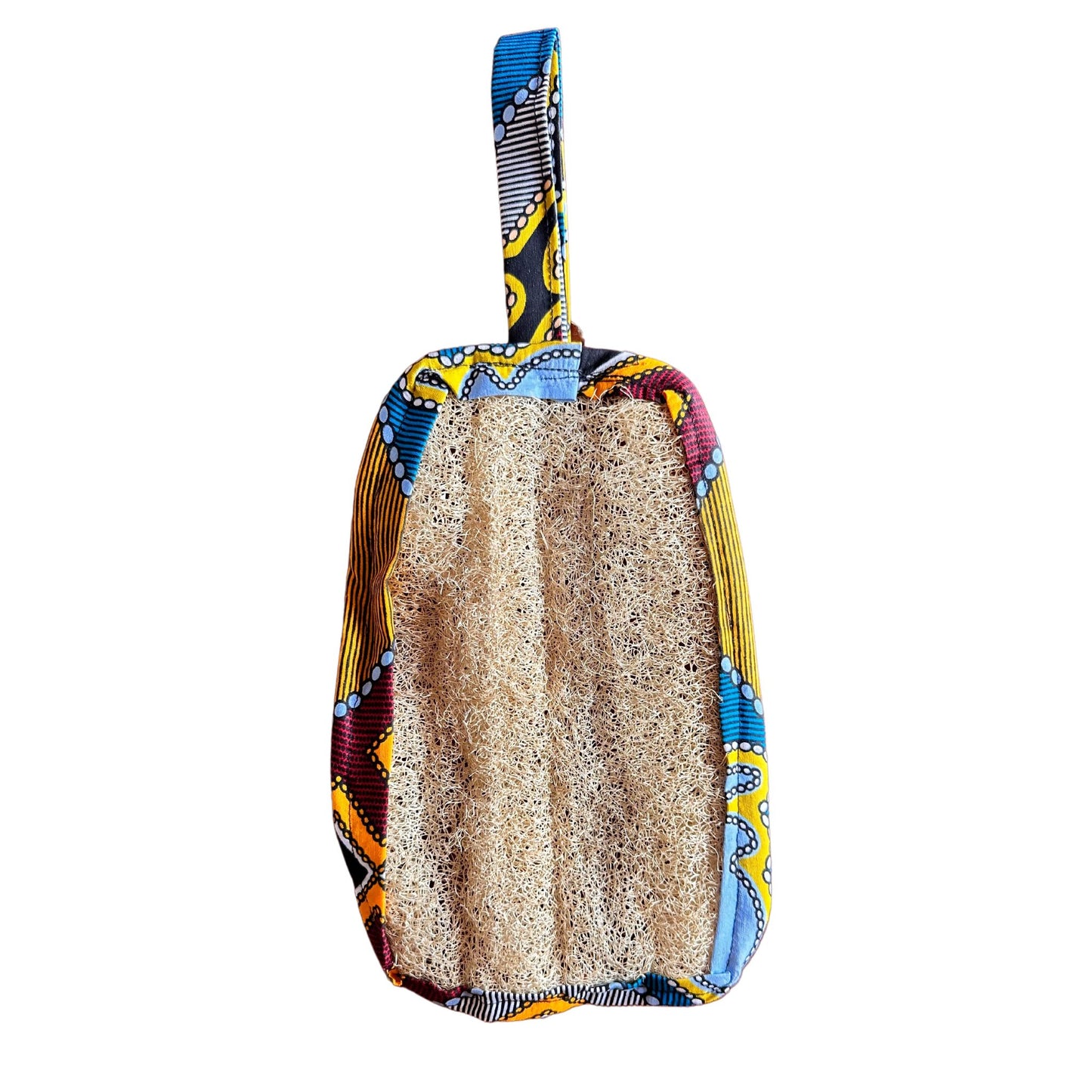 Natural Loofah Organic Body Scrubbers with African Print (Set of 2) - Pearl Africa