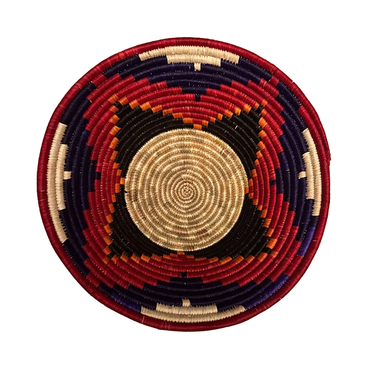 Ugandan Raffia Basket (Medium) Pattern 11 - Pearl Africa