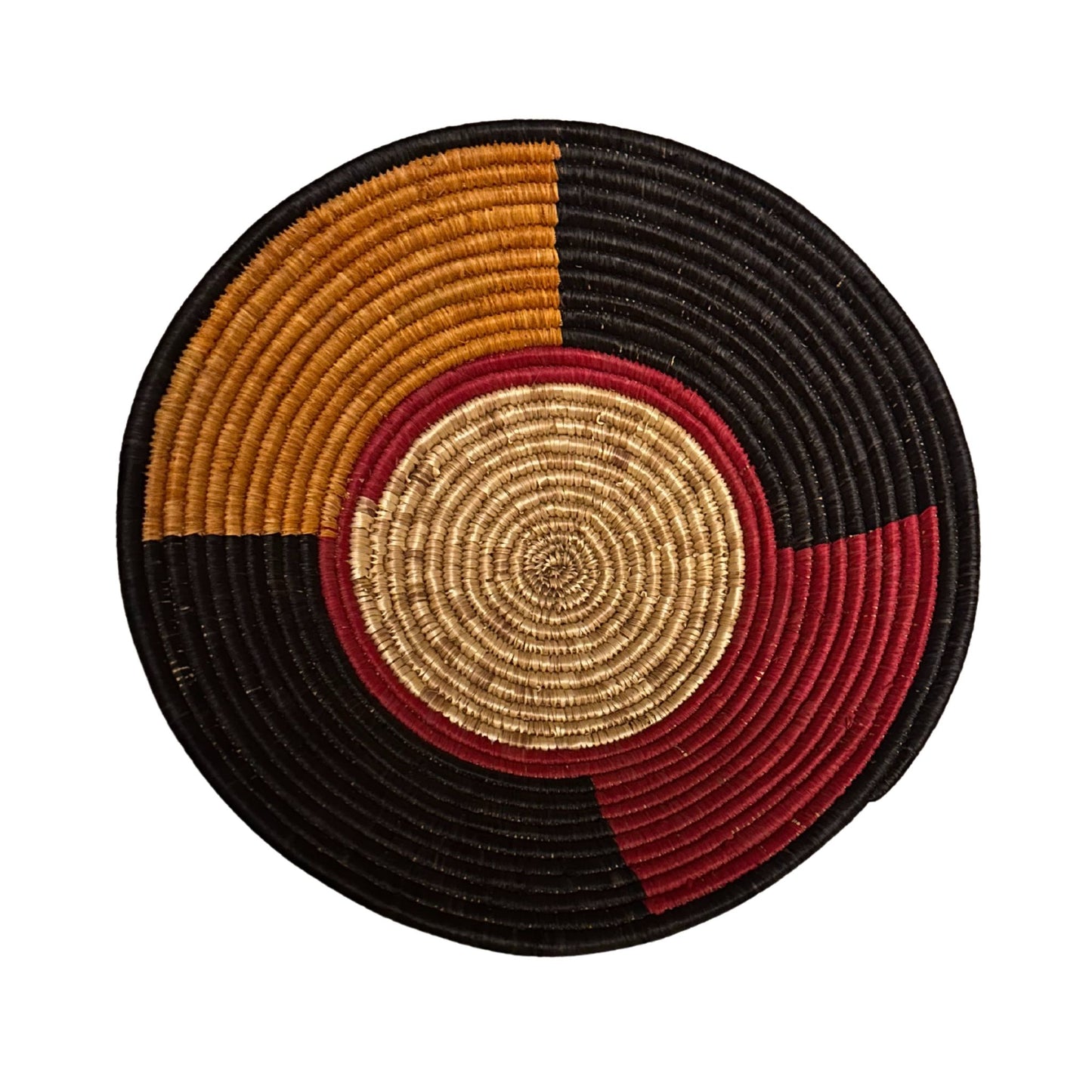 Ugandan Raffia Basket (Medium) Pattern 12 - Pearl Africa