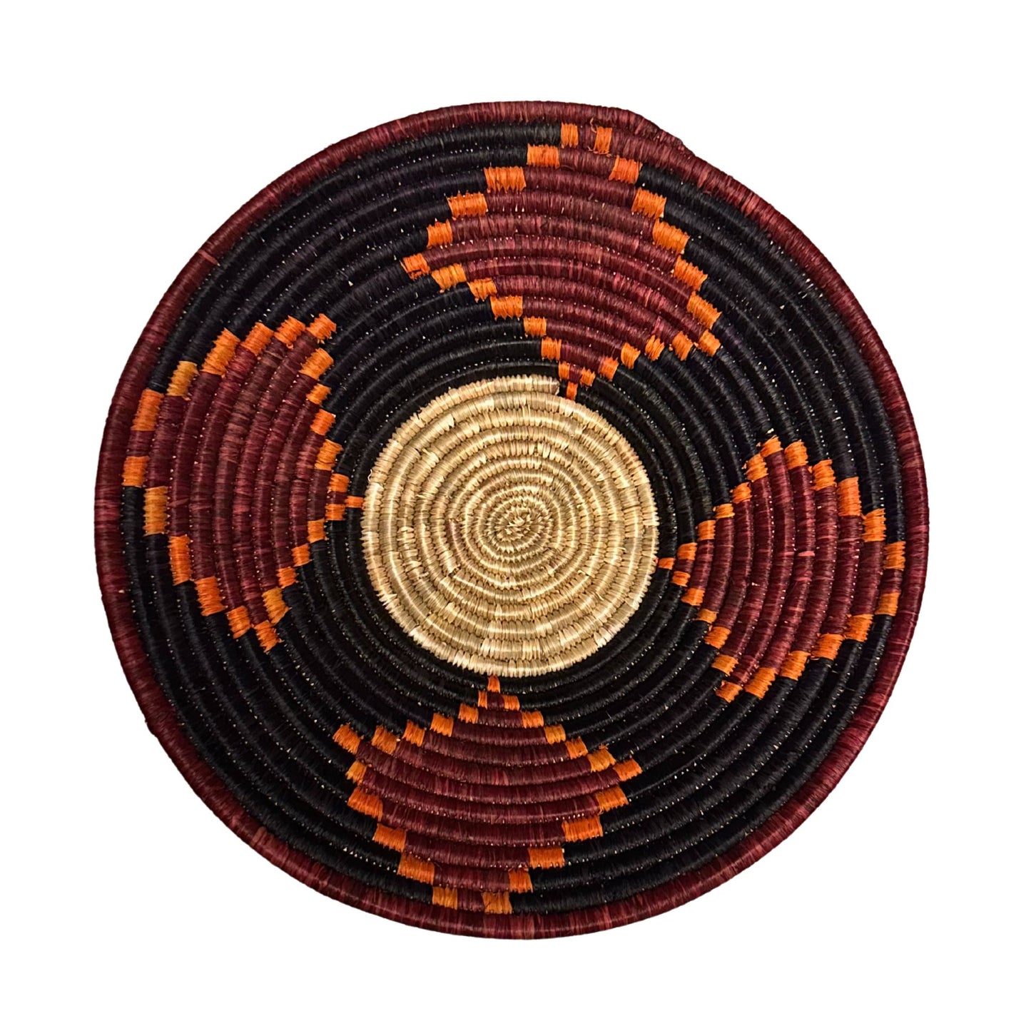Ugandan Raffia Basket (Medium) Pattern 14 - Pearl Africa