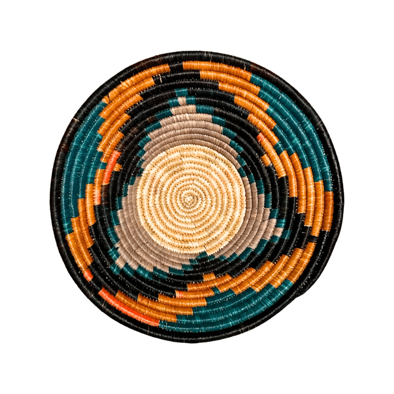 Ugandan Raffia Basket (Medium) Pattern 17 - Pearl Africa