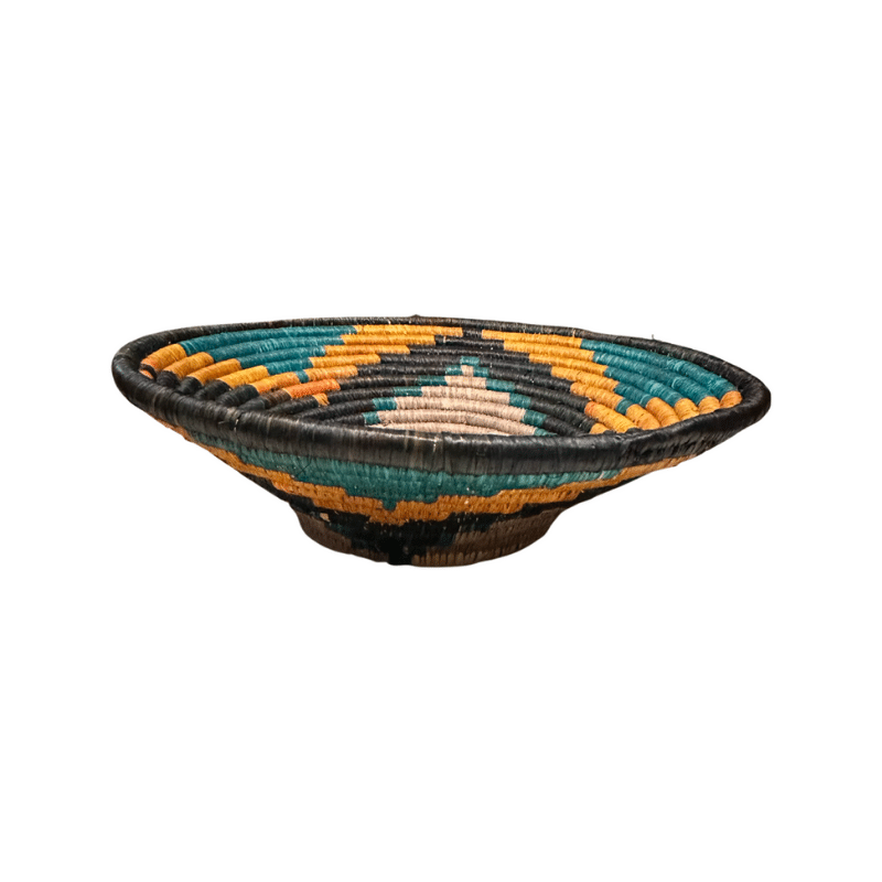 Ugandan Raffia Basket (Medium) Pattern 17 - Pearl Africa