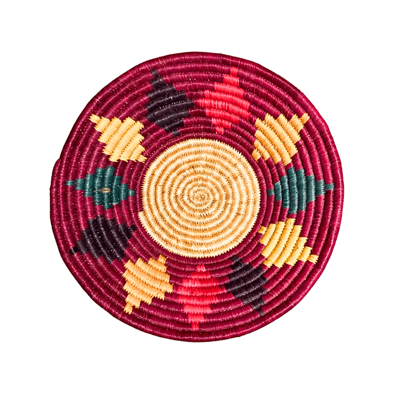Ugandan Raffia Basket (Medium) Pattern 18 - Pearl Africa