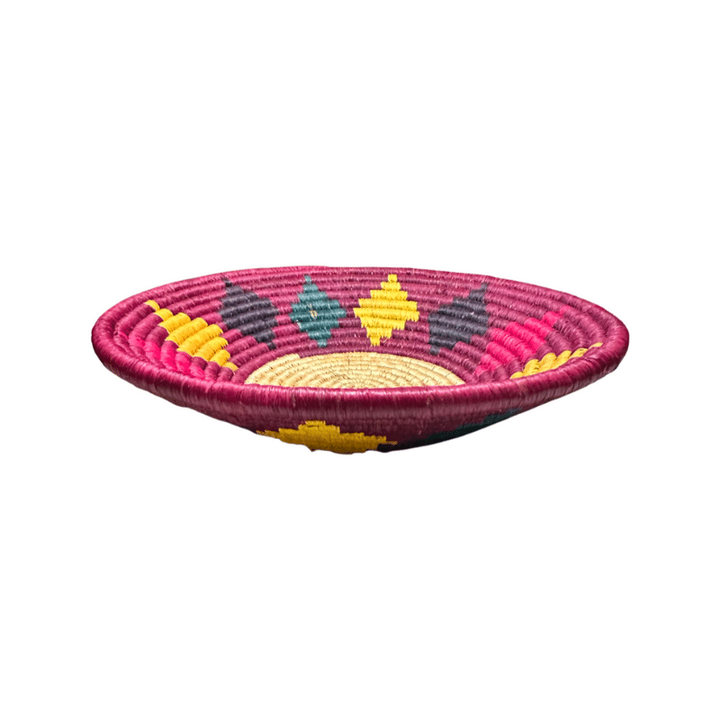 Ugandan Raffia Basket (Medium) Pattern 18 - Pearl Africa