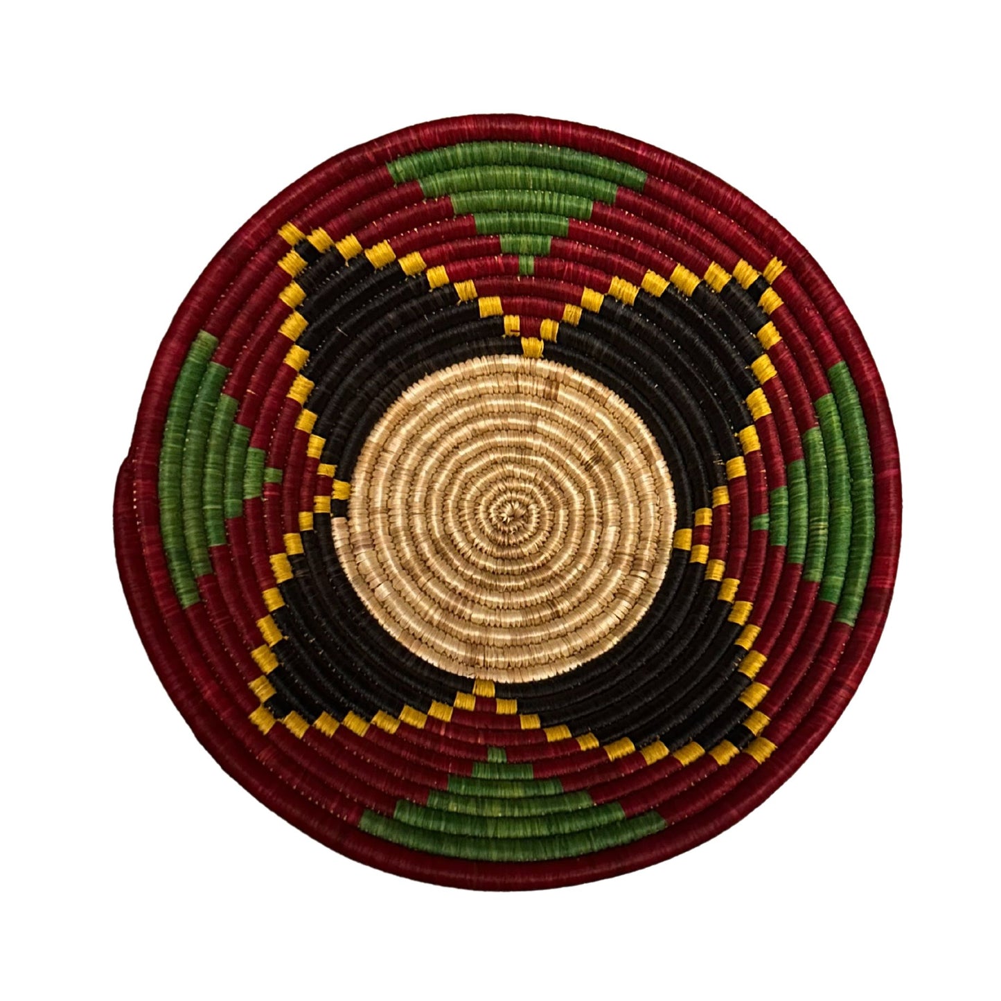 Ugandan Raffia Basket (Medium) Pattern 7 - Pearl Africa