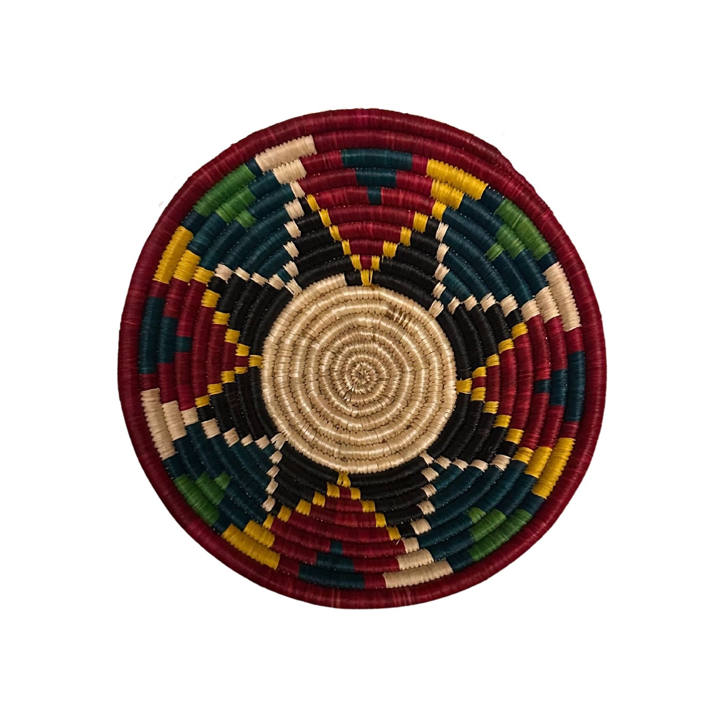 Ugandan Raffia Basket (Small) Pattern 8 - Pearl Africa