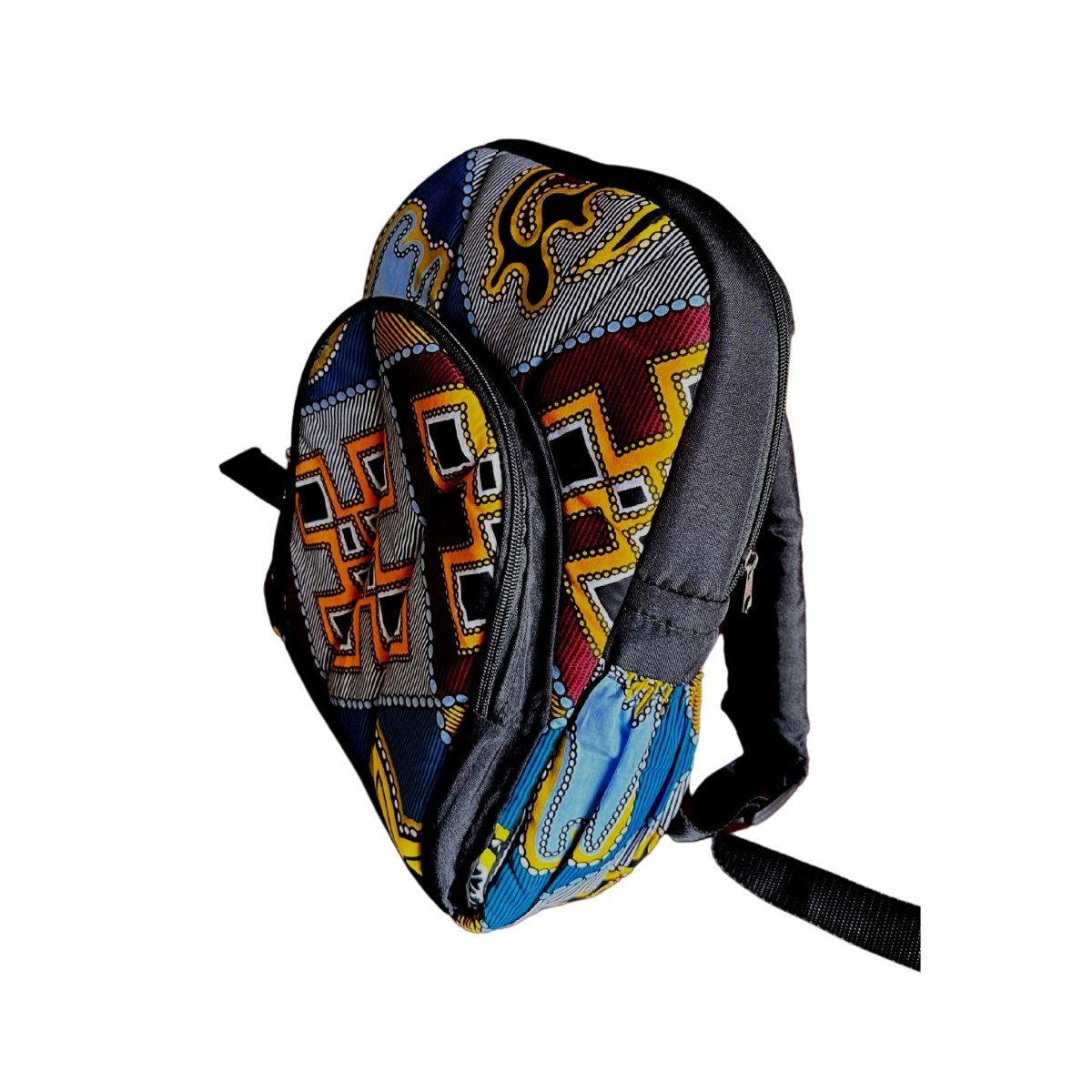 Fabric Backpack with African Print Pattern 2 - Pearl Africa
